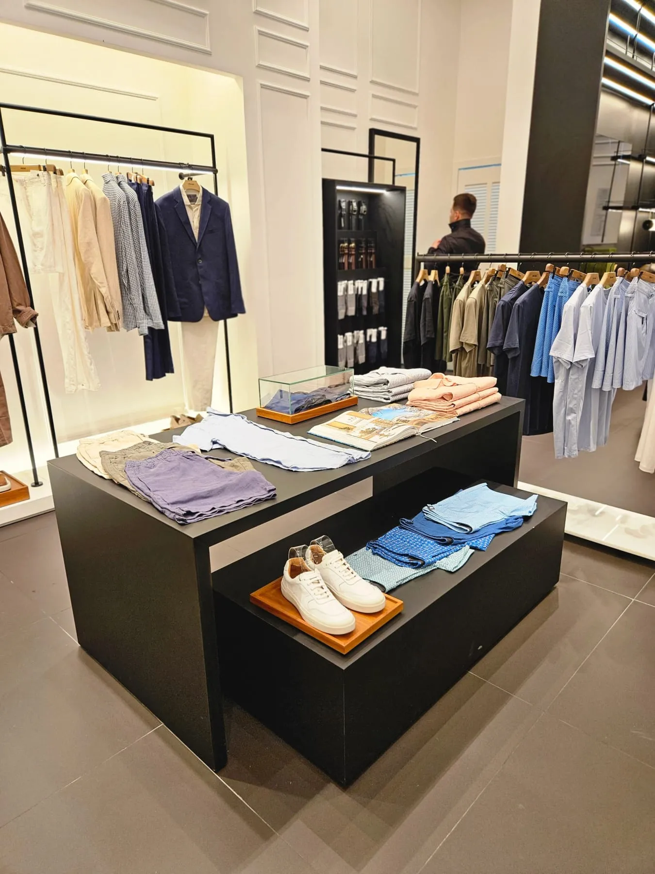 The interior of a modern retail store fitout